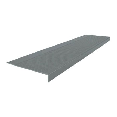 Roppe Rubber Diamond Stair Tread Square Nose 12.31in x 48in Dark Gray 48303P150